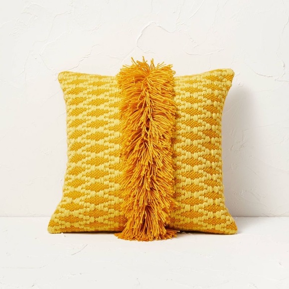 Diamond Textured Woven Square Throw Pillow - Opalhouse™ designed with Jungalow™ - Picture 1 of 4